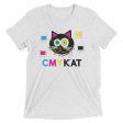 CMYKat  Unisex Tri-blend Cat T-Shirt Online now