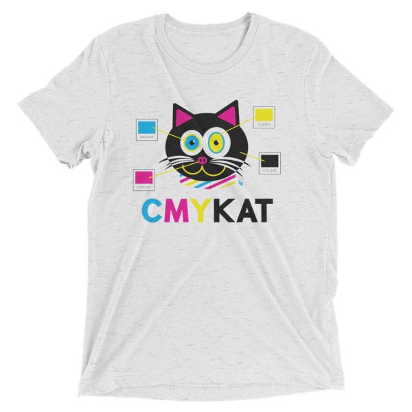 CMYKat  Unisex Tri-blend Cat T-Shirt Online now