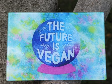 The Future is Vegan  Glass Cutting Board Online now