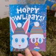 Hoppy Owlidays!  Greeting Card, Recycled Holiday Card Online Hot Sale