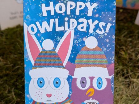 Hoppy Owlidays!  Greeting Card, Recycled Holiday Card Online Hot Sale