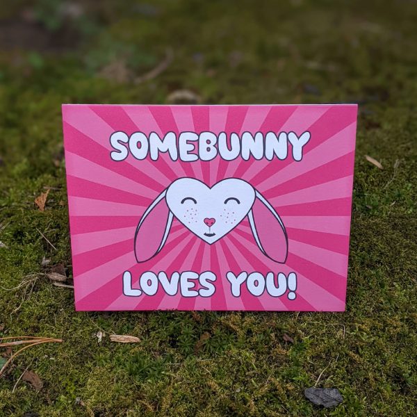 Somebunny Loves You!  Bunny Valentine s Day Card, Recycled Anniversary Card Fashion