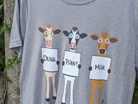 Drink Plant Milk  Unisex Tri-blend Vegan T-Shirt Online Sale