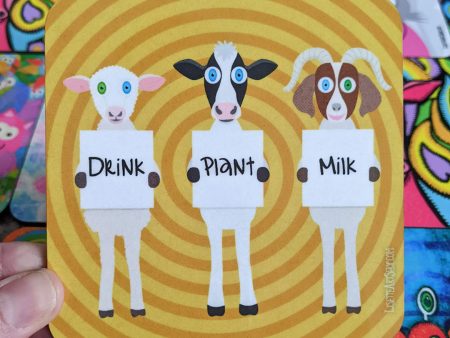 Drink Plant Milk  Vegan Art Coaster Discount