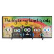 The key to my heart is cats  Whimsical Cat Art Key Holder on Sale