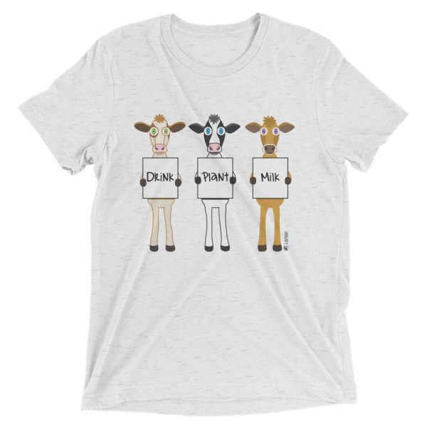 Drink Plant Milk  Unisex Tri-blend Vegan T-Shirt Online Sale