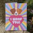 I Woof You!  Dog Valentine s Day Card, Recycled Anniversary Card Online Hot Sale