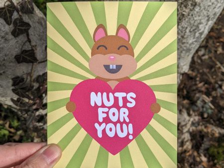 Nuts For You!  Squirrel Valentine s Day Card, Recycled Anniversary Card Hot on Sale