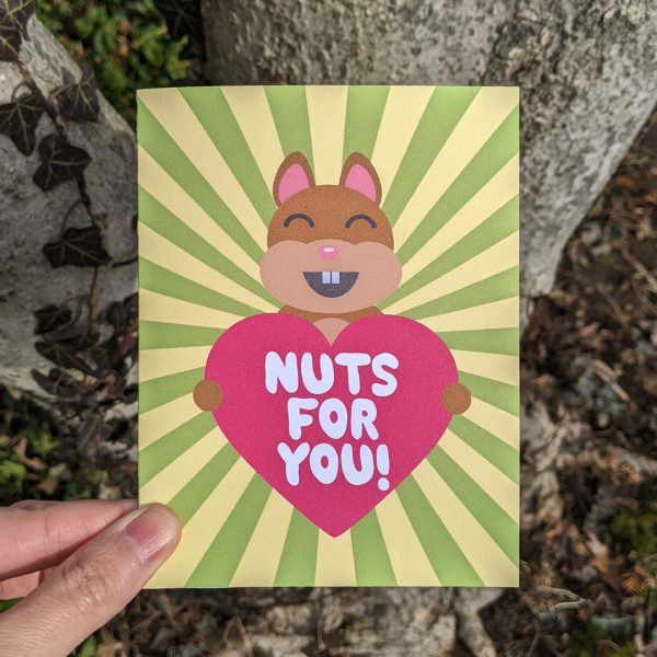 Nuts For You!  Squirrel Valentine s Day Card, Recycled Anniversary Card Hot on Sale