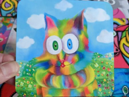 Jester Cat  Art Coaster Discount