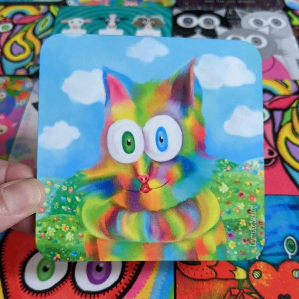 Jester Cat  Art Coaster Discount