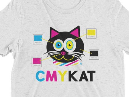 CMYKat  Unisex Tri-blend Cat T-Shirt Online now