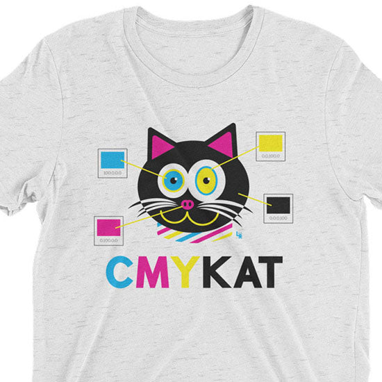 CMYKat  Unisex Tri-blend Cat T-Shirt Online now