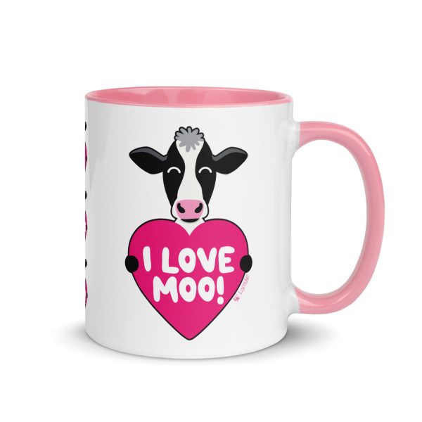 I Love Moo!  Cow Coffee Mug with Color Accents Online