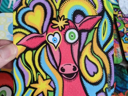 Whimsical Cow Dream  Art Coaster For Discount