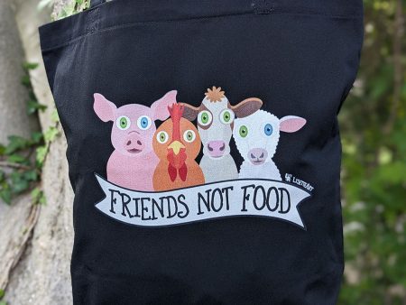 Friends Not Food  Vegan Organic Cotton Tote Bag Supply