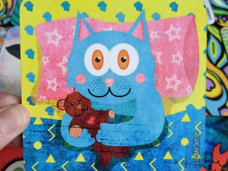 I Love My Teddy  Blue Cat Coaster Online Hot Sale