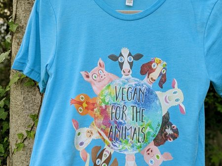 Vegan for the Animals  Unisex Tri-blend T-Shirt Cheap