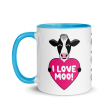 I Love Moo!  Cow Coffee Mug with Color Accents Online