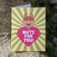 Nuts For You!  Squirrel Valentine s Day Card, Recycled Anniversary Card Hot on Sale