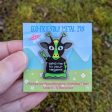 Take Me To Your Vegans  Alien Cow Eco-Friendly Metal Pin Sale