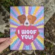 I Woof You!  Dog Valentine s Day Card, Recycled Anniversary Card Online Hot Sale