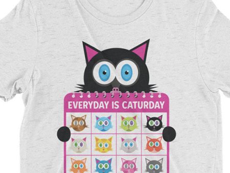 Everyday is Caturday  Unisex Tri-blend Cat T-Shirt Cheap