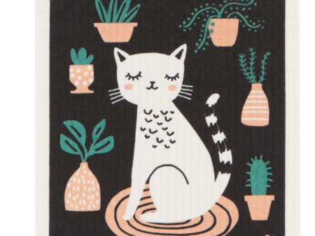 Floral Cat Swedish Sponge Online