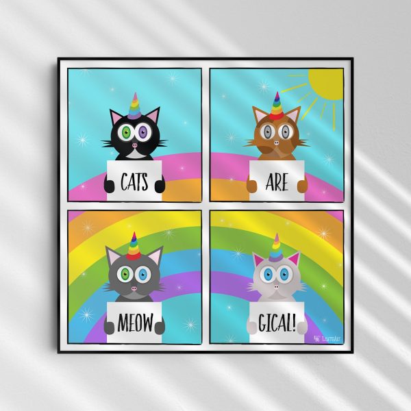 Cats are Meowgical  - Cute Art Print Supply