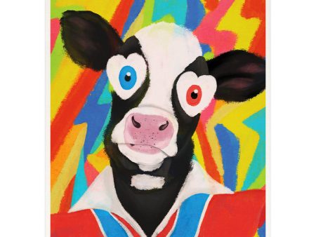 Ziggy Stardust  Gentle Acres Animal Haven - Whimsical Cow Art Print Online