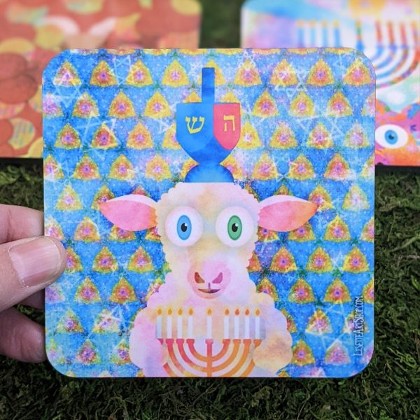 Hanukkah Animals  Coaster Set For Sale