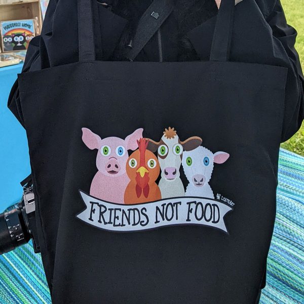 Friends Not Food  Vegan Organic Cotton Tote Bag Supply