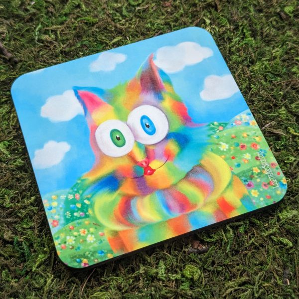 Jester Cat  Art Coaster Discount