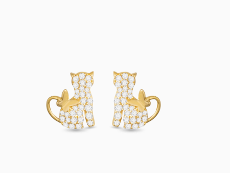 Sparkling Cat Studs For Discount