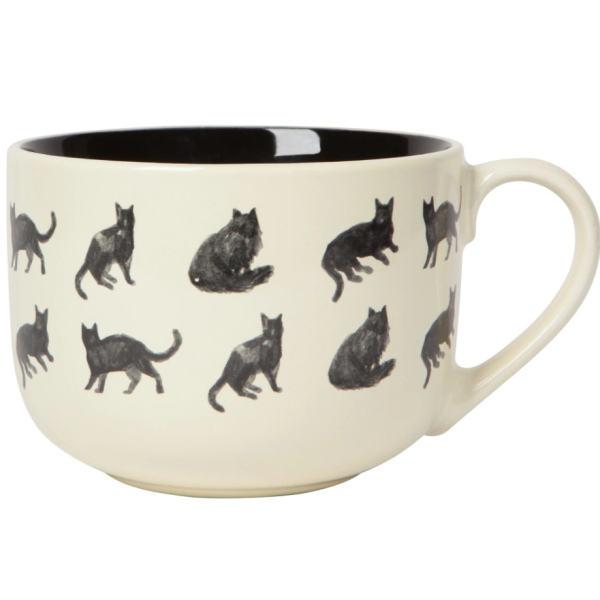 Black Cat Latte Mug For Sale