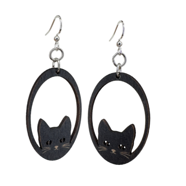 Black Cat Earrings Online now