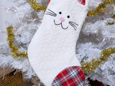 White Cat Stocking Online Hot Sale