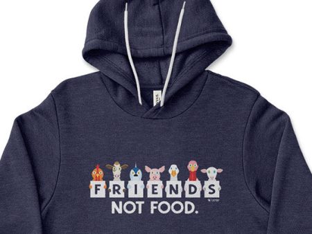 We Are Friends Not Food  Vegan Unisex Lightweight Fleece Hoodie Sweatshirt Online