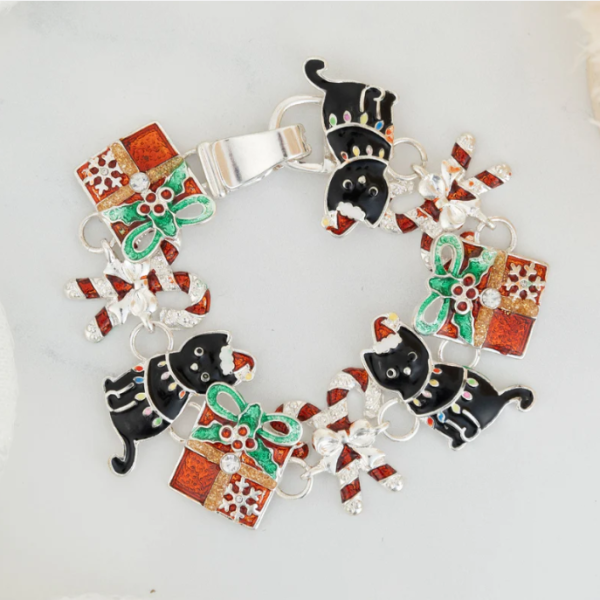 Holiday Cats Bracelet Hot on Sale