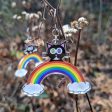 Rainbow Friends - Cat  Printed Recycled Acrylic Charm Earrings Discount