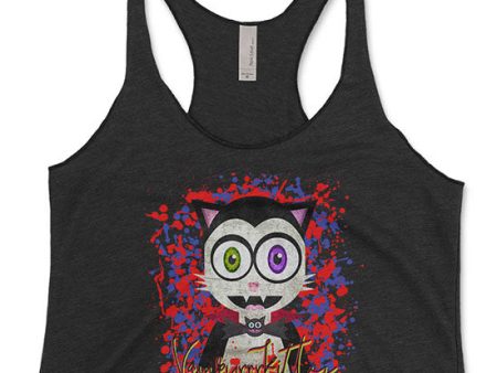 Vampurrrkitty  Vampire Cat Tri-blend Racerback Tank For Discount