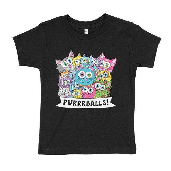 Purrrballs!  Kids Cats T-Shirt Online Hot Sale