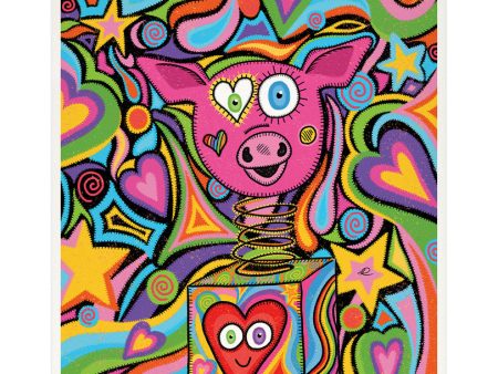 Jackie Pig in the Box  Art Print Online Sale