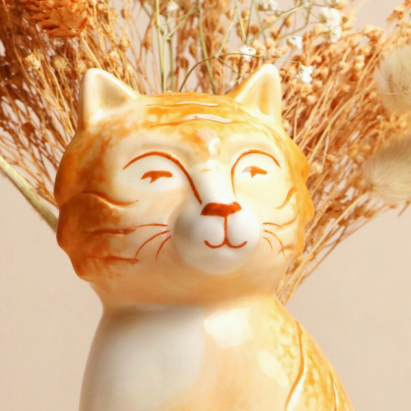 Tabby Cat Vase Cheap