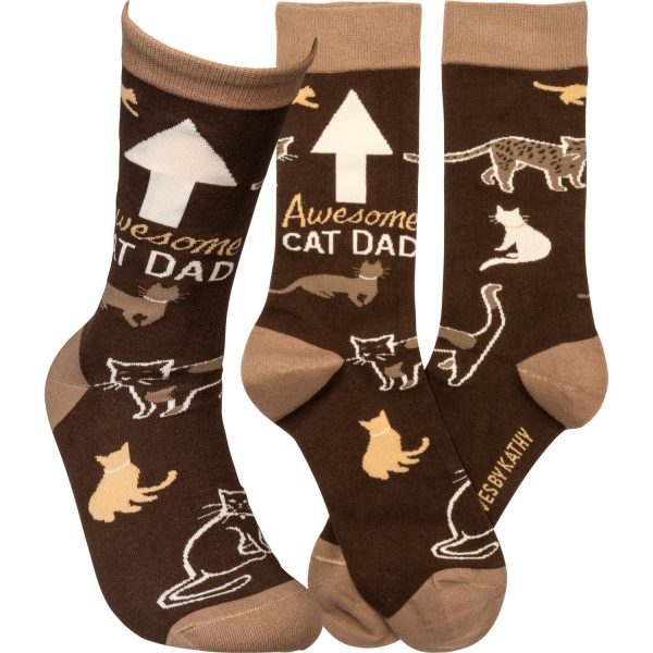 Awesome Cat Dad Socks Discount