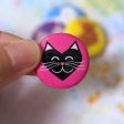 I 💜 Love 💜 Cats   1” Round Pinback Button 4 Pack Online Hot Sale