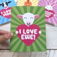 I Love Ewe!  Sheep Valentine s Day Card, Recycled Anniversary Card Hot on Sale