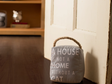 A House Is Not A Home Without A Cat Door Stop on Sale