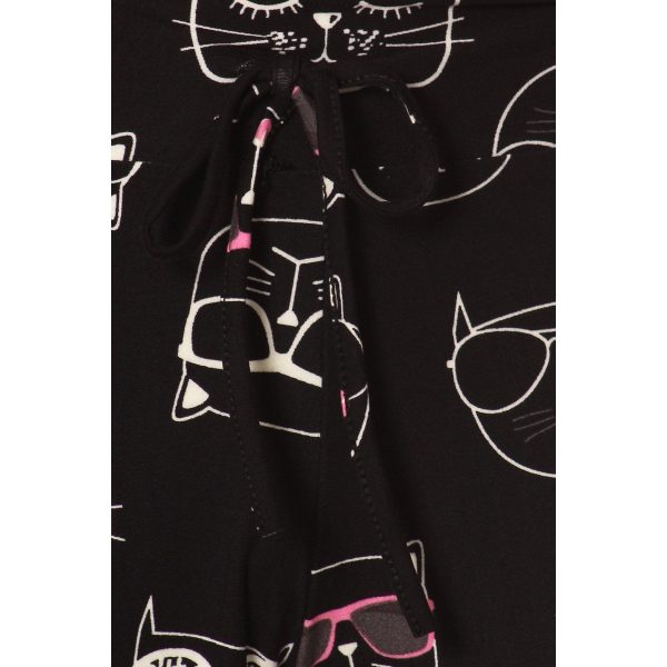 Party Cat Print Pajamas Online now