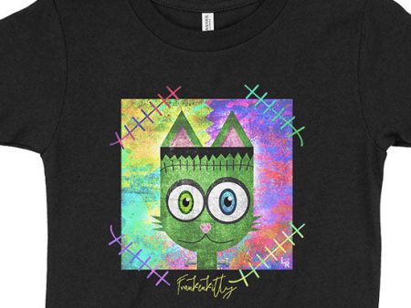 Frankenkitty  Frankenstein Cat Kids T-Shirt Discount